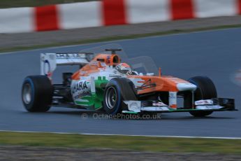 World © Octane Photographic Ltd. Formula 1 Winter testing, Barcelona – Circuit de Catalunya, 1st March 2013. Sahara Force India VJM06 –  Adrian Sutil. Digital Ref: 0582lw1d8108