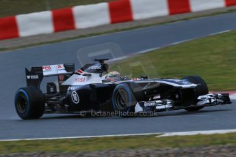 World © Octane Photographic Ltd. Formula 1 Winter testing, Barcelona – Circuit de Catalunya, 1st March 2013. Williams FW35, Valtteri Bottas. Digital Ref: 0582lw1d8174