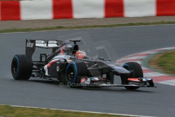 World © Octane Photographic Ltd. Formula 1 Winter testing, Barcelona – Circuit de Catalunya, 1st March 2013. Sauber C32, Nico Hulkenberg. Digital Ref: 0582lw1d8207