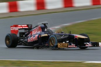 World © Octane Photographic Ltd. Formula 1 Winter testing, Barcelona – Circuit de Catalunya, 1st March 2013. Toro Rosso STR8, Daniel Ricciardo. Digital Ref: 0582lw1d8230