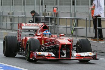 World © Octane Photographic Ltd. Formula 1 Winter testing, Barcelona – Circuit de Catalunya, 1st March 2013. Ferrari F138 – Fernando Alonso. Digital Ref: 0582lw1d8466