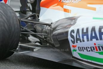 World © Octane Photographic Ltd. Formula 1 Winter testing, Barcelona – Circuit de Catalunya, 1st March 2013. Sahara Force India VJM06 exhaust detail – Adrian Sutil. Digital Ref: 0582lw1d8513