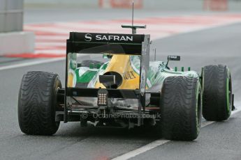 World © Octane Photographic Ltd. Formula 1 Winter testing, Barcelona – Circuit de Catalunya, 1st March 2013. Caterham CT03 diffuser, Giedo van der Garde. Digital Ref: 0582lw1d8561