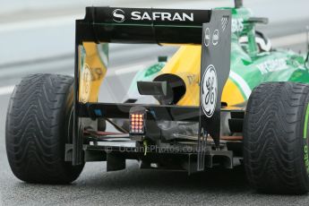 World © Octane Photographic Ltd. Formula 1 Winter testing, Barcelona – Circuit de Catalunya, 1st March 2013. Caterham CT03 rear end detail, Giedo van der Garde. Digital Ref: 0582lw1d8653