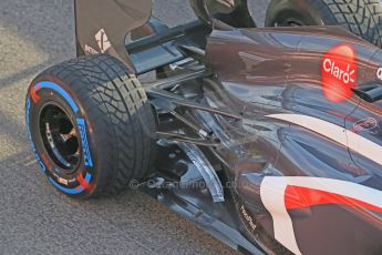 World © Octane Photographic Ltd. Formula 1 Winter testing, Barcelona – Circuit de Catalunya, 2nd March 2013. Sauber C32 exhaust and rear suspension detail, Esteban Gutierrez. Digital Ref: 0583lw1d8793