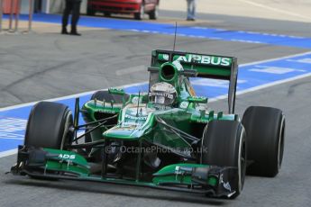 World © Octane Photographic Ltd. Formula 1 Winter testing, Barcelona – Circuit de Catalunya, 2nd March 2013. Caterham CT03, Giedo van der Garde. Digital Ref: 0583lw1d8868