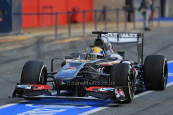 World © Octane Photographic Ltd. Formula 1 Winter testing, Barcelona – Circuit de Catalunya, 2nd March 2013. Sauber C32, Esteban Gutierrez. Digital Ref: 0583lw1d8922