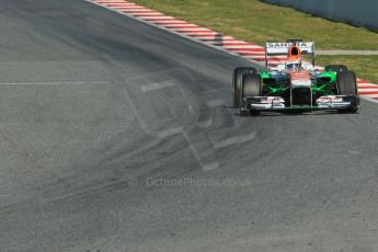 World © Octane Photographic Ltd. Formula 1 Winter testing, Barcelona – Circuit de Catalunya, 2nd March 2013. Sahara Force India VJM06 – Adrian Sutil. Digital Ref: 0583lw1d9096