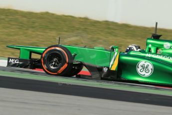 World © Octane Photographic Ltd. Formula 1 Winter testing, Barcelona – Circuit de Catalunya, 2nd March 2013. Caterham CT03, Giedo van der Garde. Digital Ref: 0583lw1d9167