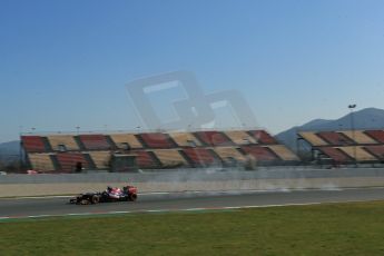 World © Octane Photographic Ltd. Formula 1 Winter testing, Barcelona – Circuit de Catalunya, 2nd March 2013. Toro Rosso STR8, Jean-Eric Vergne. Digital Ref: 0583lw1d9304