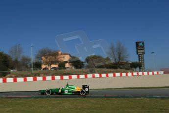 World © Octane Photographic Ltd. Formula 1 Winter testing, Barcelona – Circuit de Catalunya, 2nd March 2013. Caterham CT03, Giedo van der Garde. Digital Ref: 0583lw1d9325