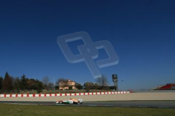 World © Octane Photographic Ltd. Formula 1 Winter testing, Barcelona – Circuit de Catalunya, 2nd March 2013. Sahara Force India VJM06 – Adrian Sutil. Digital Ref: 0583lw1d9383