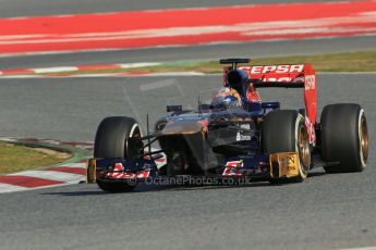 World © Octane Photographic Ltd. Formula 1 Winter testing, Barcelona – Circuit de Catalunya, 2nd March 2013. Toro Rosso STR8, Jean-Eric Vergne. Digital Ref: 0583lw1d9516