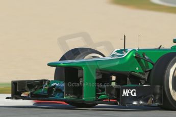 World © Octane Photographic Ltd. Formula 1 Winter testing, Barcelona – Circuit de Catalunya, 2nd March 2013. Caterham CT03, Giedo van der Garde. Digital Ref: 0583lw1d9528