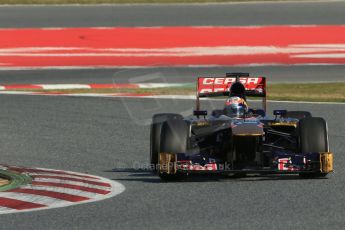 World © Octane Photographic Ltd. Formula 1 Winter testing, Barcelona – Circuit de Catalunya, 2nd March 2013. Toro Rosso STR8, Jean-Eric Vergne. Digital Ref: 0583lw1d9552