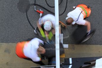 World © Octane Photographic Ltd. Formula 1 Winter testing, Barcelona – Circuit de Catalunya, 2nd March 2013. Sahara Force India VJM06 – Adrian Sutil pitstop practice. Digital Ref: 0583lw7d0488