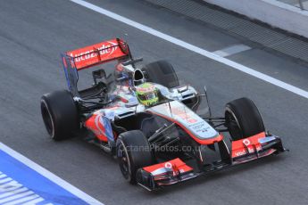 World © Octane Photographic Ltd. Formula 1 Winter testing, Barcelona – Circuit de Catalunya, 2nd March 2013. Vodafone McLaren Mercedes MP4/28. Sergio Perez. Digital Ref: 0583lw7d0507