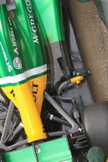 World © Octane Photographic Ltd. Formula 1 Winter testing, Barcelona – Circuit de Catalunya, 2nd March 2013. Caterham CT03 exhaust without flow conditioner, Giedo van der Garde. Digital Ref: 0583lw7d0581