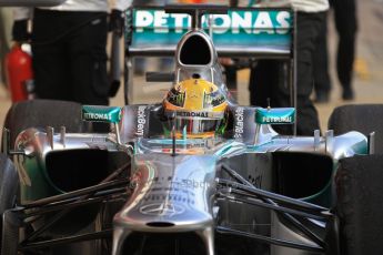 World © Octane Photographic Ltd. Formula 1 Winter testing, Barcelona – Circuit de Catalunya, 2nd March 2013. Mercedes AMG Petronas  F1 W04 – Lewis Hamilton. Digital Ref: 0583lw7d0673