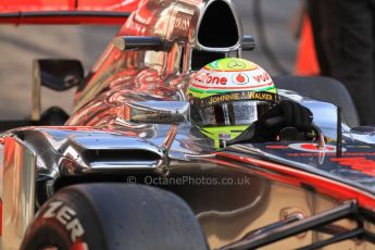 World © Octane Photographic Ltd. Formula 1 Winter testing, Barcelona – Circuit de Catalunya, 2nd March 2013. Vodafone McLaren Mercedes MP4/28. Sergio Perez. Digital Ref: 0583lw7d0743