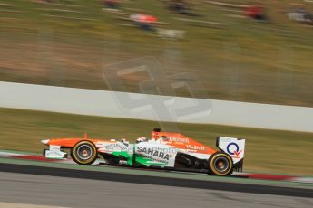 World © Octane Photographic Ltd. Formula 1 Winter testing, Barcelona – Circuit de Catalunya, 2nd March 2013. Sahara Force India VJM06 – Adrian Sutil. Digital Ref: 0583lw7d0799