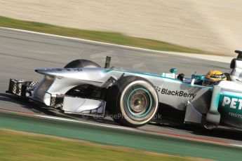 World © Octane Photographic Ltd. Formula 1 Winter testing, Barcelona – Circuit de Catalunya, 2nd March 2013. Mercedes AMG Petronas  F1 W04 – Lewis Hamilton. Digital Ref: 0583lw7d0924