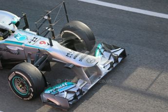 World © Octane Photographic Ltd. Formula 1 Winter testing, Barcelona – Circuit de Catalunya, 3rd March 2013. Mercedes AMG Petronas F1 W04 – Nico Rosberg. Digital Ref: 0584lw1d0093