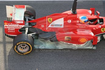 World © Octane Photographic Ltd. Formula 1 Winter testing, Barcelona – Circuit de Catalunya, 3rd March 2013. Ferrari F138 – Fernando Alonso. Digital Ref: 0584lw1d0135