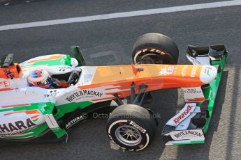 World © Octane Photographic Ltd. Formula 1 Winter testing, Barcelona – Circuit de Catalunya, 3rd March 2013. Sahara Force India VJM06 – Paul di Resta. Digital Ref: 0584lw1d0145