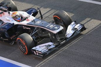 World © Octane Photographic Ltd. Formula 1 Winter testing, Barcelona – Circuit de Catalunya, 3rd March 2013. Williams FW35, Pastor Maldonado, morning session. Digital Ref: 0584lw1d0234