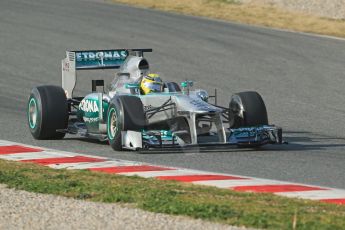 World © Octane Photographic Ltd. Formula 1 Winter testing, Barcelona – Circuit de Catalunya, 3rd March 2013. Mercedes AMG Petronas F1 W04 – Nico Rosberg. Digital Ref: 0584lw1d0435