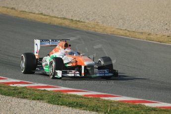 World © Octane Photographic Ltd. Formula 1 Winter testing, Barcelona – Circuit de Catalunya, 3rd March 2013. Sahara Force India VJM06 – Paul di Resta. Digital Ref: 0584lw1d0516