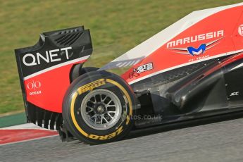 World © Octane Photographic Ltd. Formula 1 Winter testing, Barcelona – Circuit de Catalunya, 3rd March 2013. Marussia MR02, Jules Bianchi. Digital Ref: 0584lw1d0603