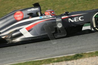 World © Octane Photographic Ltd. Formula 1 Winter testing, Barcelona – Circuit de Catalunya, 3rd March 2013. Sauber C32, Nico Hulkenberg. Digital Ref: 0584lw1d0651