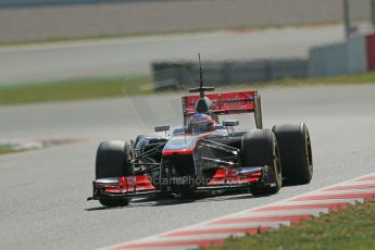 World © Octane Photographic Ltd. Formula 1 Winter testing, Barcelona – Circuit de Catalunya, 3rd March 2013. Vodafone McLaren Mercedes MP4/28. Jenson Button. Digital Ref: 0584lw1d0730