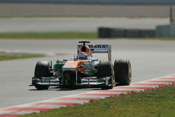 World © Octane Photographic Ltd. Formula 1 Winter testing, Barcelona – Circuit de Catalunya, 3rd March 2013. Sahara Force India VJM06 – Paul di Resta. Digital Ref: 0584lw1d0736