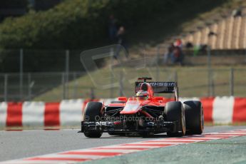 World © Octane Photographic Ltd. Formula 1 Winter testing, Barcelona – Circuit de Catalunya, 3rd March 2013. Marussia MR02, Jules Bianchi. Digital Ref: 0584lw1d0891