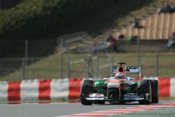 World © Octane Photographic Ltd. Formula 1 Winter testing, Barcelona – Circuit de Catalunya, 3rd March 2013. Sahara Force India VJM06 – Paul di Resta. Digital Ref: 0584lw1d0958