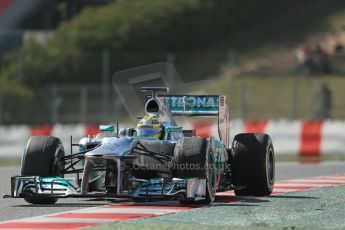 World © Octane Photographic Ltd. Formula 1 Winter testing, Barcelona – Circuit de Catalunya, 3rd March 2013. Mercedes AMG Petronas F1 W04 – Nico Rosberg. Digital Ref: 0584lw1d1051