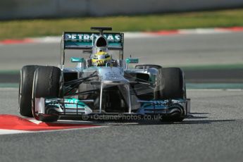 World © Octane Photographic Ltd. Formula 1 Winter testing, Barcelona – Circuit de Catalunya, 3rd March 2013. Mercedes AMG Petronas F1 W04 – Nico Rosberg. Digital Ref: 0584lw1d1118