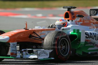 World © Octane Photographic Ltd. Formula 1 Winter testing, Barcelona – Circuit de Catalunya, 3rd March 2013. Sahara Force India VJM06 – Paul di Resta. Digital Ref: 0584lw1d1204