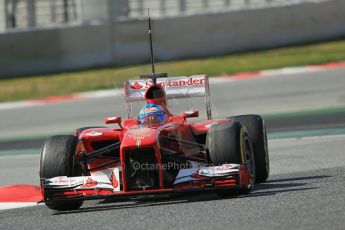 World © Octane Photographic Ltd. Formula 1 Winter testing, Barcelona – Circuit de Catalunya, 3rd March 2013. Ferrari F138 – Fernando Alonso. Digital Ref: 0584lw1d1246