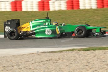 World © Octane Photographic Ltd. Formula 1 Winter testing, Barcelona – Circuit de Catalunya, 3rd March 2013. Caterham CT03, Charles Pic. Digital Ref: 0584lw7d1006