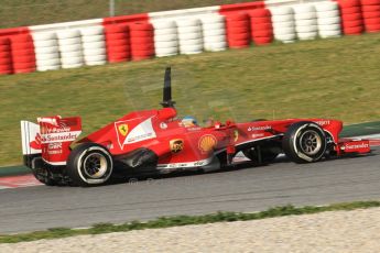 World © Octane Photographic Ltd. Formula 1 Winter testing, Barcelona – Circuit de Catalunya, 3rd March 2013. Ferrari F138 – Fernando Alonso. Digital Ref: 0584lw7d1063
