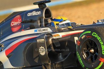 World © Octane Photographic Ltd. Formula 1 Winter testing, Jerez, 8th February 2013. Sauber C32, Esteban Gutierrez. Digital Ref: 0574cb7d7351