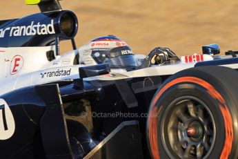 World © Octane Photographic Ltd. Formula 1 Winter testing, Jerez, 8th February 2013. Williams FW34, Valterri Bottas. Digital Ref: 0574cb7d7375