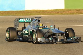 World © Octane Photographic Ltd. Formula 1 Winter testing, Jerez, 8th February 2013. Mercedes AMG Petronas F1 W04, Lewis Hamilton. Digital Ref: 0574cb7d7399