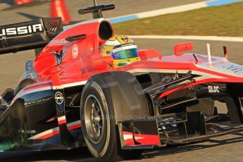 World © Octane Photographic Ltd. Formula 1 Winter testing, Jerez, 8th February 2013. Marussia MR02, Luiz Razia. Digital Ref: 0574cb7d7405