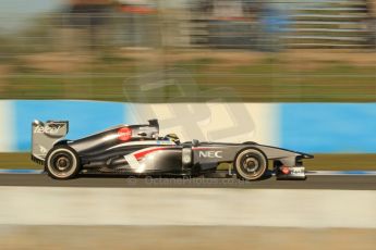 World © Octane Photographic Ltd. Formula 1 Winter testing, Jerez, 8th February 2013. Sauber C32, Esteban Gutierrez. Digital Ref: 0574cb7d7512