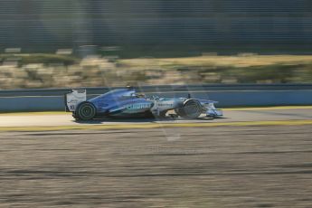 World © Octane Photographic Ltd. Formula 1 Winter testing, Jerez, 8th February 2013. Mercedes AMG Petronas F1 W04, Lewis Hamilton. Digital Ref: